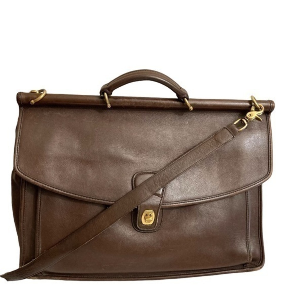 Coach Beekman Vintage Briefcase Attache 5266 Brown glovetan Leather Laptop Bag